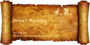 Antal Mónika névjegykártya