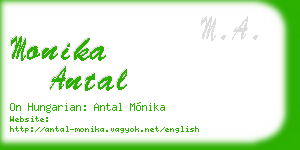 monika antal business card